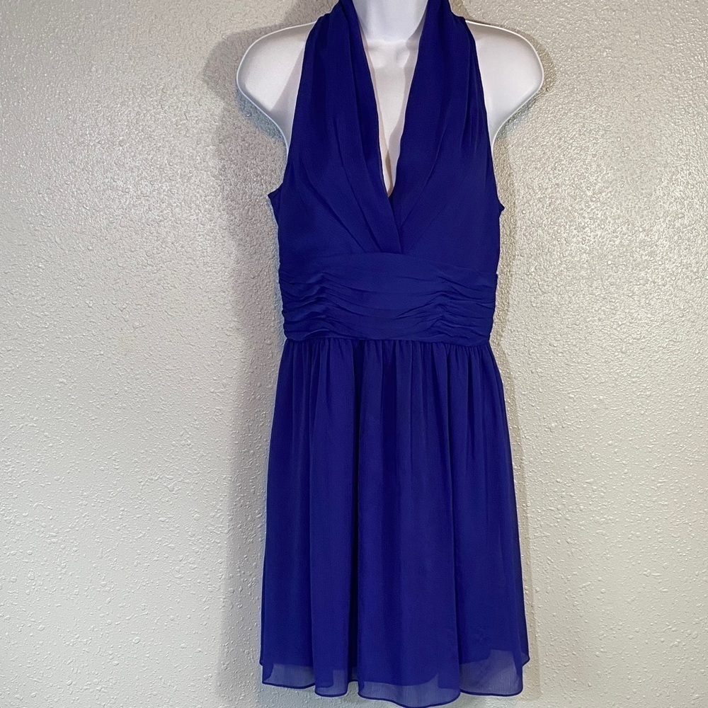 Marc New York Formal Royal Blue Halter Dress